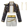 k pop halloween hunter costume rumi cosplay costume fille groupe étoile scène performance tenues à la mode paillettes filles ensemble