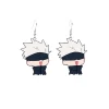 boucles d'oreilles anime accessoires figurines de dessin animé en acrylique gojo satoru geto suguru boucles d'oreilles pendantes