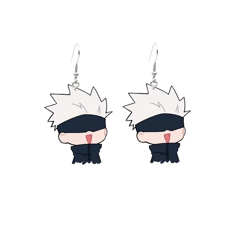 boucles d'oreilles anime accessoires figurines de dessin animé en acrylique gojo satoru geto suguru boucles d'oreilles pendantes boucles d'oreilles anime accessoires figurines de dessin animé en acrylique gojo satoru geto suguru boucles d'oreilles pendantes