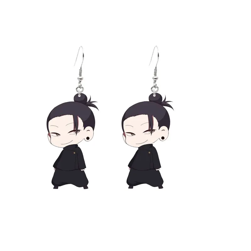 boucles d'oreilles anime accessoires figurines de dessin animé en acrylique gojo satoru geto suguru boucles d'oreilles pendantes boucles d'oreilles anime accessoires figurines de dessin animé en acrylique gojo satoru geto suguru boucles d'oreilles pendantes