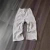 pantalon ample à jambes droites pour hommes et femmes, décontracté, rayé, tendance, marque de rue, hip hop, jogging, harajuku, été 2025