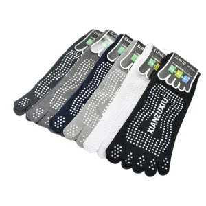 Hommes Pilates chaussettes en gros coton respirant antidérapant Massage Yoga chaussettes coton YOGA sport cinq doigts chaussettes 5 orteils chaussettes