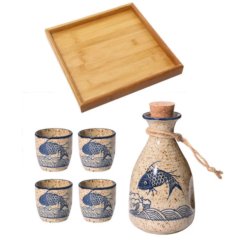 chauffe vin japonais, pot à saké, ensemble de tasses en céramique faites à la main, pot de distribution de vin antique, pot chaud vintage baijiu, tasse à spiritueux chauffe vin japonais, pot à saké, ensemble de tasses en céramique faites à la main, pot de distribution de vin antique, pot chaud vintage baijiu, tasse à spiritueux