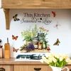 Autocollants muraux avec citations de cuisine, herbes de cuisine, Art de cuisine, papillon, fleur, décorations artistiques pour la maison Autocollants muraux avec citations de cuisine, herbes de cuisine, Art de cuisine, papillon, fleur, décorations artistiques pour la maison