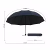 parapluie pliant extra large de 130 cm adapté aux jours ensoleillés et au pluvieux et est une protection complète coupe vent et imperméable.