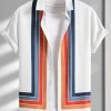 Hommes hawaïen plage vacances chemises décontractées mode d&rsquo;été à manches courtes rayure imprimé lâche Streetwear drôle Floral Frete Gratis