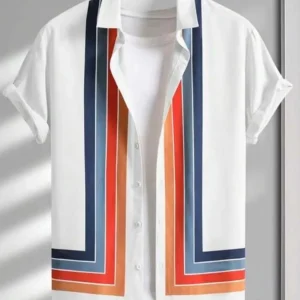 Hommes hawaïen plage vacances chemises décontractées mode d’été à manches courtes rayure imprimé lâche Streetwear drôle Floral Frete Gratis Hommes hawaïen plage vacances chemises décontractées mode d’été à manches courtes rayure imprimé lâche Streetwear drôle Floral Frete Gratis