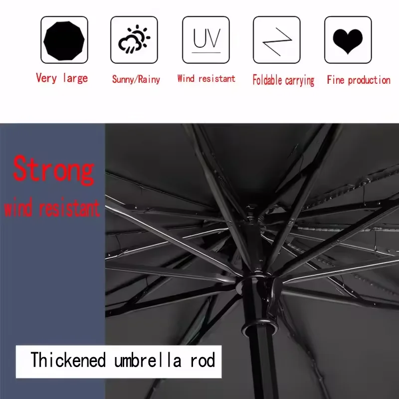 parapluie pliant extra large de 130 cm adapté aux jours ensoleillés et au pluvieux et est une protection complète coupe vent et imperméable. parapluie pliant extra large de 130 cm adapté aux jours ensoleillés et au pluvieux et est une protection complète coupe vent et imperméable.