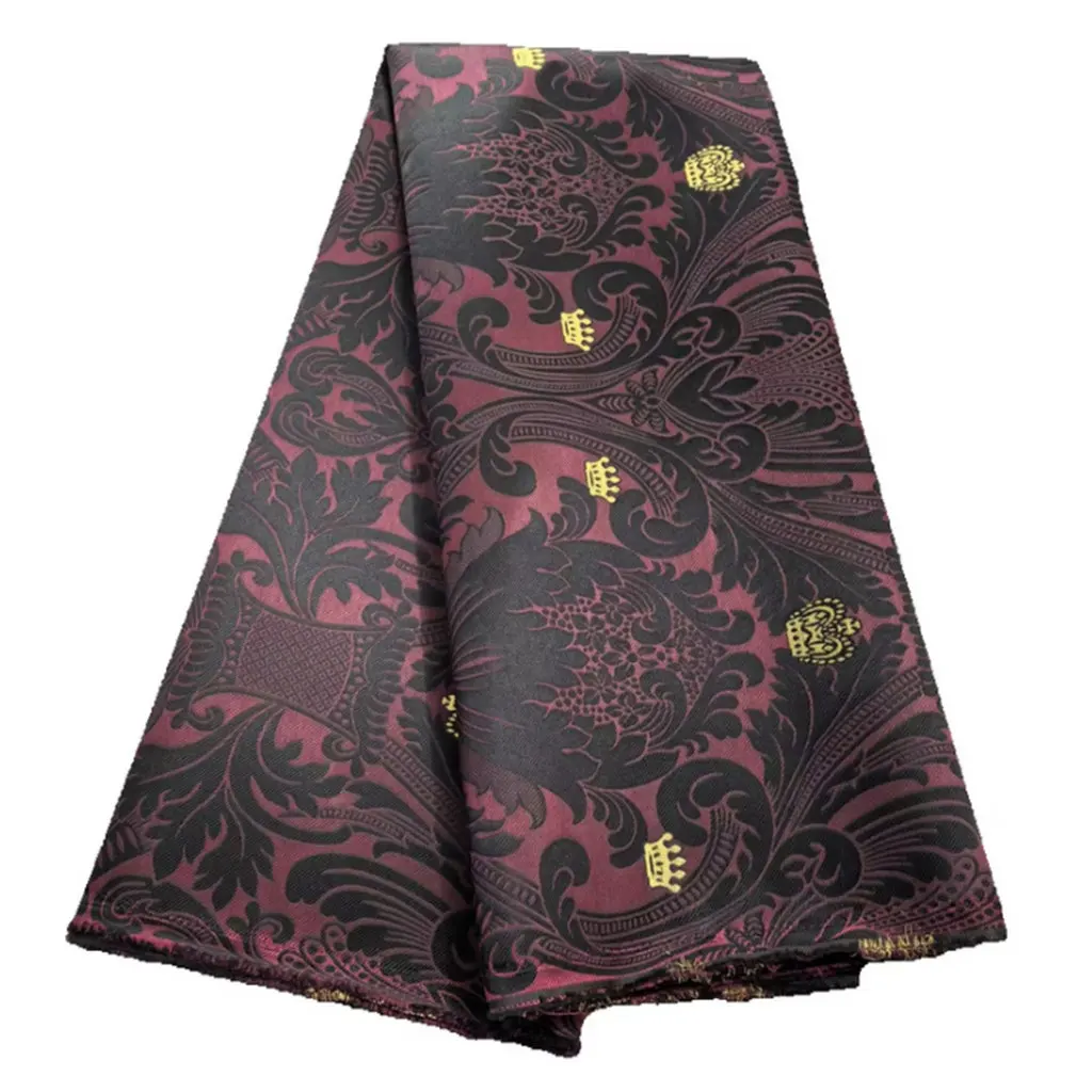 Tissu africain damassé Aso Oke, 5Yards d’épaisseur, qualité 2024, brocart Jacquard, cousu pour couvre-chef de mariage nigérian, vêtements Aso Obi Tissu africain damassé Aso Oke, 5Yards d’épaisseur, qualité 2024, brocart Jacquard, cousu pour couvre-chef de mariage nigérian, vêtements Aso Obi
