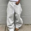 pantalon ample à jambes droites pour hommes et femmes, décontracté, rayé, tendance, marque de rue, hip hop, jogging, harajuku, été 2025