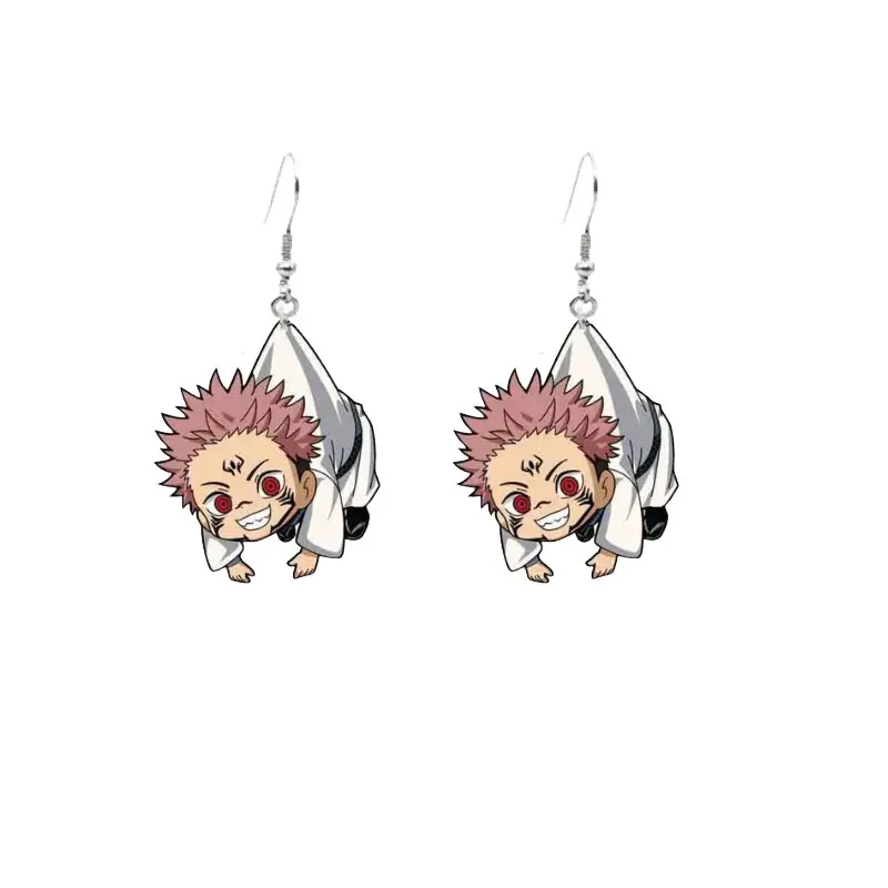 boucles d'oreilles anime accessoires figurines de dessin animé en acrylique gojo satoru geto suguru boucles d'oreilles pendantes boucles d'oreilles anime accessoires figurines de dessin animé en acrylique gojo satoru geto suguru boucles d'oreilles pendantes