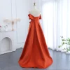 sharon said robe de soirée en satin orange de luxe, tenue de dubaï, décolletée, courte devant, long dos, pour ixde mariage, tout ce qui est personnalisé, ss338