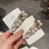 barrette ours en perles pour femmes, épingle à cheveux de luxe, animaux faits à la main, alliage strass, épingles à cheveux, bijoux pour cheveux, vente en gros