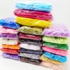 chaud 1000 pcs/lot 5x7 7x9 9x12 10x15 cm cordon organza sac de mariage fête de noël cadeau sacs faveur bijoux emballage sacs pochette