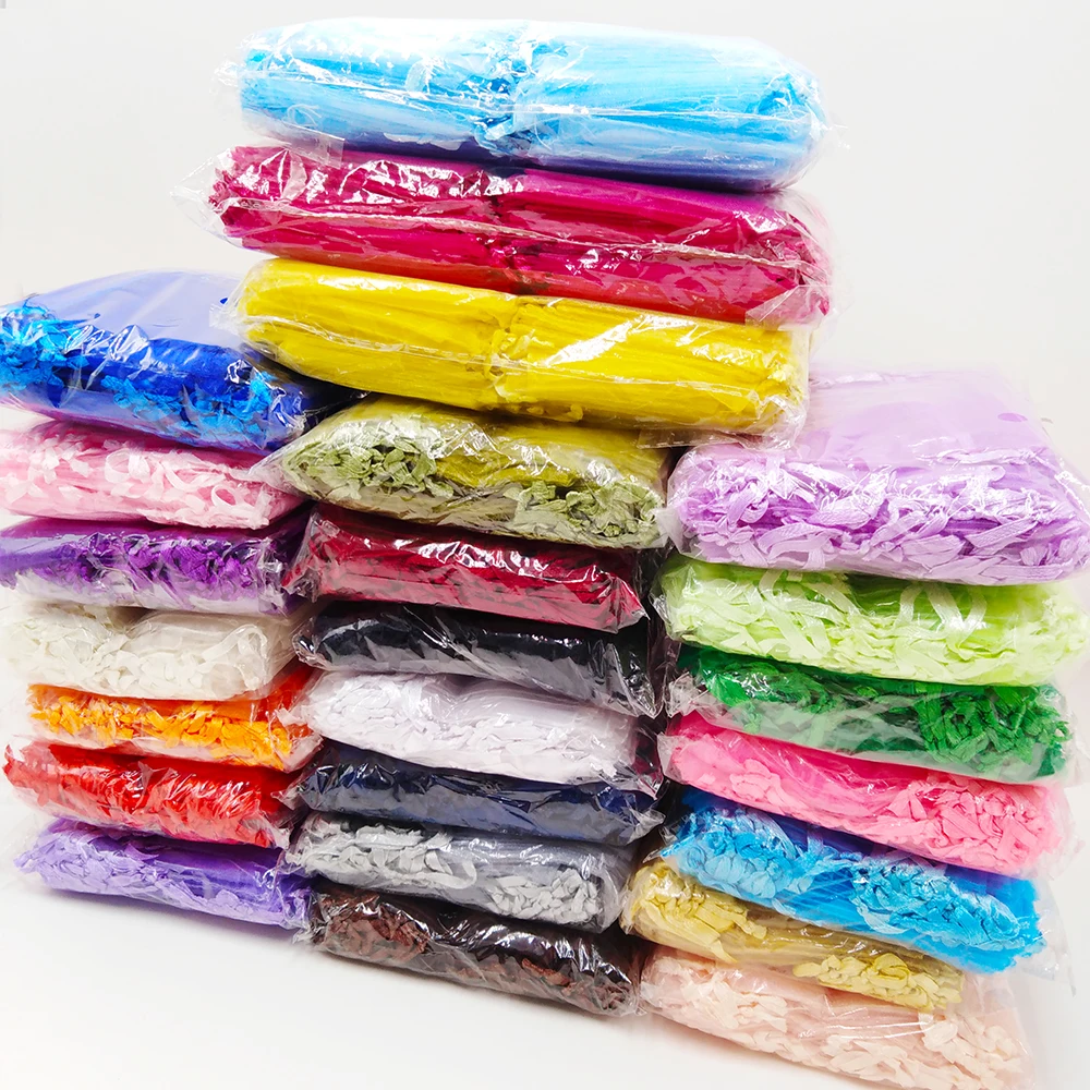 chaud 1000 pcs/lot 5x7 7x9 9x12 10x15 cm cordon organza sac de mariage fête de noël cadeau sacs faveur bijoux emballage sacs pochette chaud 1000 pcs/lot 5x7 7x9 9x12 10x15 cm cordon organza sac de mariage fête de noël cadeau sacs faveur bijoux emballage sacs pochette