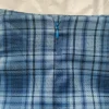 bleu plaid femmes élégantes mini jupes 2025 été mode dames vintage jupe fête femme jupe fendue filles chic streetwear