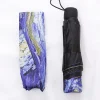 van gogh célèbre peinture à l'huile parapluie soleil et pluie anti uv parapluie pour hommes et femmes parasol de pluie pliant paraguas