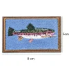 patch brodé en arête de poisson, insigne de poisson rectangulaire, brassard, orang outan, bande de poitrine, casquettes, veste, sac à dos, boucle à crochet, nouveau