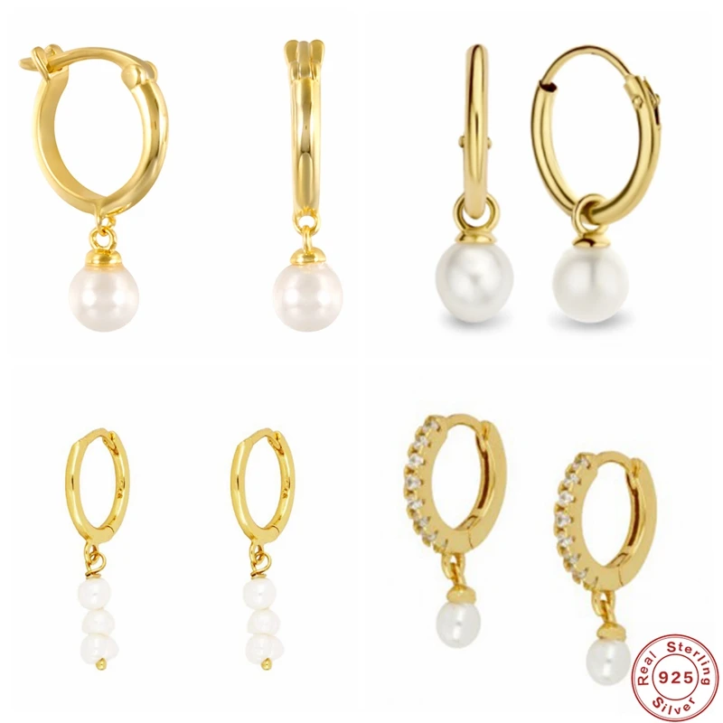 boucles d'oreilles en argent sterling 925 pour femmes, pendentif en perle coréenne, cadeau d'anniversaire de mariage, fine, brincos boucles d'oreilles en argent sterling 925 pour femmes, pendentif en perle coréenne, cadeau d'anniversaire de mariage, fine, brincos