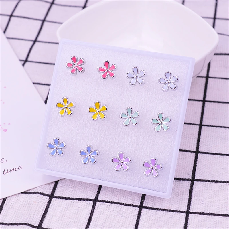 ensemble de boucles d'oreilles colorées en plastique, bijoux de ix, piercing géométrique, pour femme et fille ensemble de boucles d'oreilles colorées en plastique, bijoux de ix, piercing géométrique, pour femme et fille