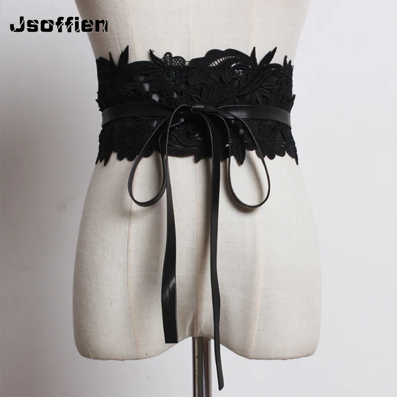 Ceinture en dentelle florale pour femme, kimono japonais, ceinture large, corset féminin, à la mode Ceinture en dentelle florale pour femme, kimono japonais, ceinture large, corset féminin, à la mode