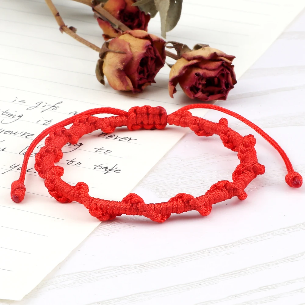 bracelets tressés en fil coloré pour femmes et hommes, faits à la main, ficelle rouge porte bonheur, bouddhiste tibétain, bracelets d'amitié, cadeau bracelets tressés en fil coloré pour femmes et hommes, faits à la main, ficelle rouge porte bonheur, bouddhiste tibétain, bracelets d'amitié, cadeau