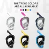 masque complet de plongée sous marine pour adultes, ensemble de masque anti buée professionnel à 180 degrés, wiw go pro, natation, plongée sous marine