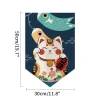 rideau court de porte de chat chanceux japonais, toile de porte nordique, sensation de confrontation, cantonnière pour restaurant, décoration de la maison