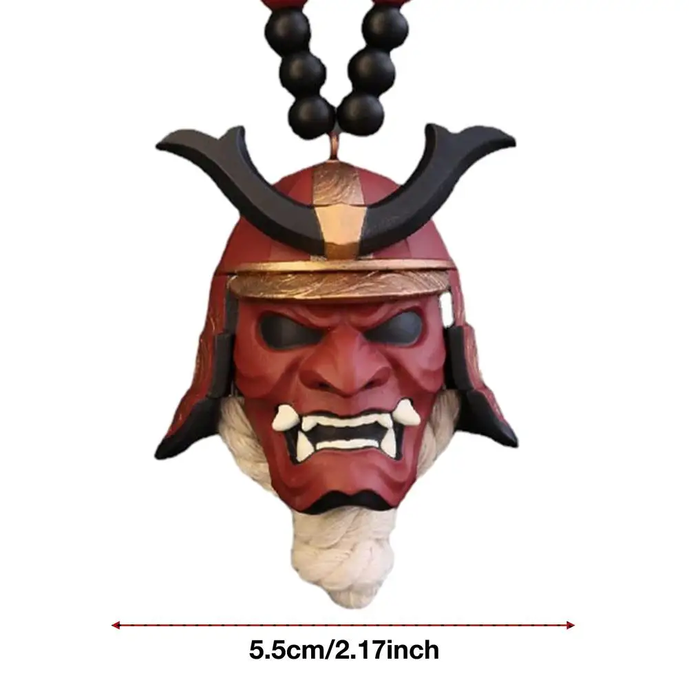 kabaamasks pendentif de miroir de vue arrière de voiture, casque japonais oni, décorations de voiture d'halloween, cadeau kabaamasks pendentif de miroir de vue arrière de voiture, casque japonais oni, décorations de voiture d'halloween, cadeau