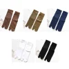 5 paires homme deux orteils tabi chaussettes coton japonais kimono sandale samouraï ninja geta chaussette solide noir affaires décontracté 2 doigts chaussette