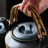 poignée de théière en bambou naturel, poignée de théière japonaise, théière kung fu, poignée de théière en bambou de remplacement pour pot en céramique, pots en poterie