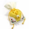 sac à bijoux d'aromathérapie traditionnel coréen en soie brodée d'herbes, pochettes en brocart de soie, sac cadeau