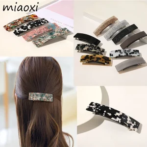 Barrettes à cheveux en acétate vintage pour femmes, pinces à cheveux pour filles, épingles à cheveux élégantes, marque de beauté décontractée, couleurs coréennes, nouvelle mode