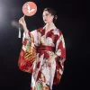 kimono yukata traditionnel japonais avec obi, robe de soirée vintage pour femmes, kimono geisha vintage pour femmes, costume de spectacle sur scène, cosplay