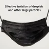 10/50/100/200/500 pièces masque jetable paquet séparé masques noirs emballage indépendant 3 couches masque de protection sûr