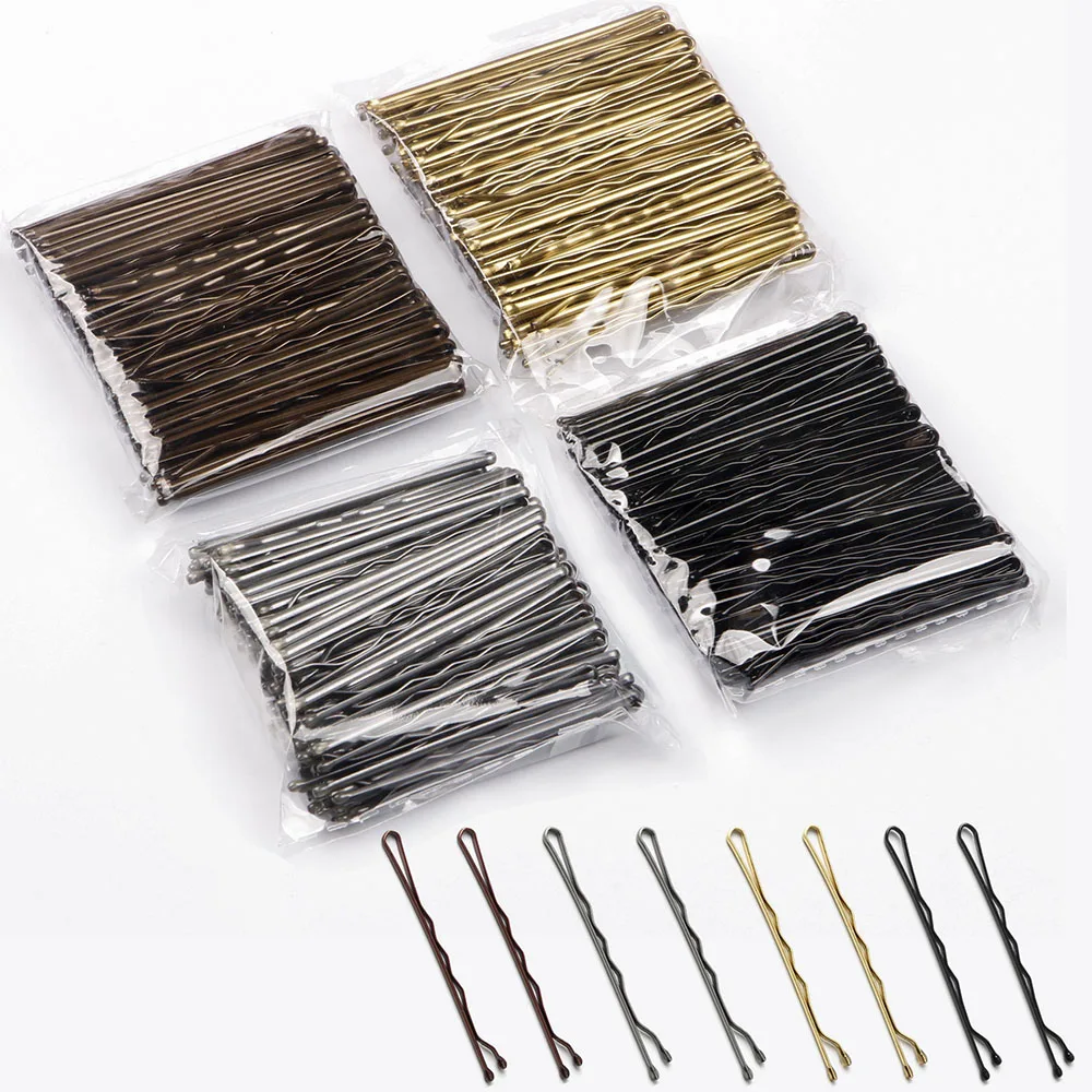 Épingles à cheveux pour femmes, 4 couleurs, 5cm, 50 pièces, pinces à cheveux bouclées, accessoires de coiffure Épingles à cheveux pour femmes, 4 couleurs, 5cm, 50 pièces, pinces à cheveux bouclées, accessoires de coiffure
