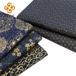 Tissu Kimono en Coton par Demi-Mètres, Marine Japonaise, à Coudre, pour Bricolage, Matériaux Artisanaux pour Enfants, TJ1023