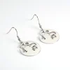 stainless steel fantasy round golden dragon hollow myth head lover perfect drop earrings jewelry for women