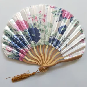 InjFan-Éventail pliant en bambou chinois, style japonais, vintage, en forme de vague, danse de quille, main GérCraft, décoration de la maison, ornements, cadeau