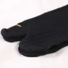 5 paires homme deux orteils tabi chaussettes coton japonais kimono sandale samouraï ninja geta chaussette solide noir affaires décontracté 2 doigts chaussette