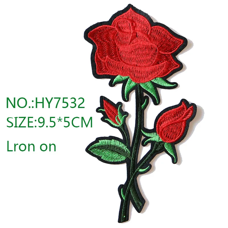 rose avec feuilles d'amour, patchs brodés au fer, pour vêtements, bricolage, rayures, autocollant patchwork, badges à fleurs personnalisés rose avec feuilles d'amour, patchs brodés au fer, pour vêtements, bricolage, rayures, autocollant patchwork, badges à fleurs personnalisés
