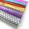 tissu sirène scintillant en faux cuir pu, bricolage, broche artisanale, nœuds, cadeau, boucle d'oreille faite à la main, fabrication artisanale, matériel de décoration, rembourrage