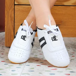 Chaussures de Taekwondo blanches pour hommes et femmes, respirantes, Kung Fu Wushu, Tapierckaraté, arts martiaux, baskets pour enfants