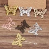 boyute accessoires de bijoux faits à la main, papillon en métal et laiton, filig123, 25x35mm, 50 pièces par lot