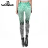 nadanbao legging mandala imprimé bleu ombré pour femme, leggings d'entraînement, mode décontractée, taille haute, fitness