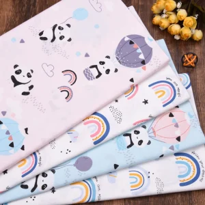 Tissu en coton pour bricolage, patchwork, quilting, vêtements Fat Quarter Tecido, Tilda, tissus de draps pour bébé, Bear Hot Air Bal