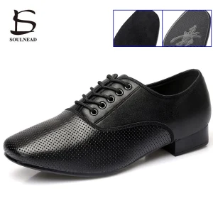 Chaussures de danse pour hommes chaussures de danse latine en cuir véritable semelle souple hommes Tango salle de bal chaussures de danse modernes baskets homme adulte Chaussures de danse pour hommes chaussures de danse latine en cuir véritable semelle souple hommes Tango salle de bal chaussures de danse modernes baskets homme adulte