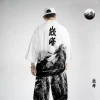 vêtements traditionnels japonais pour hommes, pantalon kimono rétro, mode asiatique, trempée tang harajuku hanfu