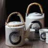 poignée de théière en bambou naturel, poignée de théière japonaise, théière kung fu, poignée de théière en bambou de remplacement pour pot en céramique, pots en poterie