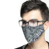 masque facial coréen en coton, masque anti poussière, respirateur avec filtre à charbon actif, lunettes kpop noires, masque sur la bouche